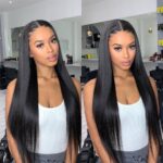 Nulace 13x4 glueless lace front wig straight natural black