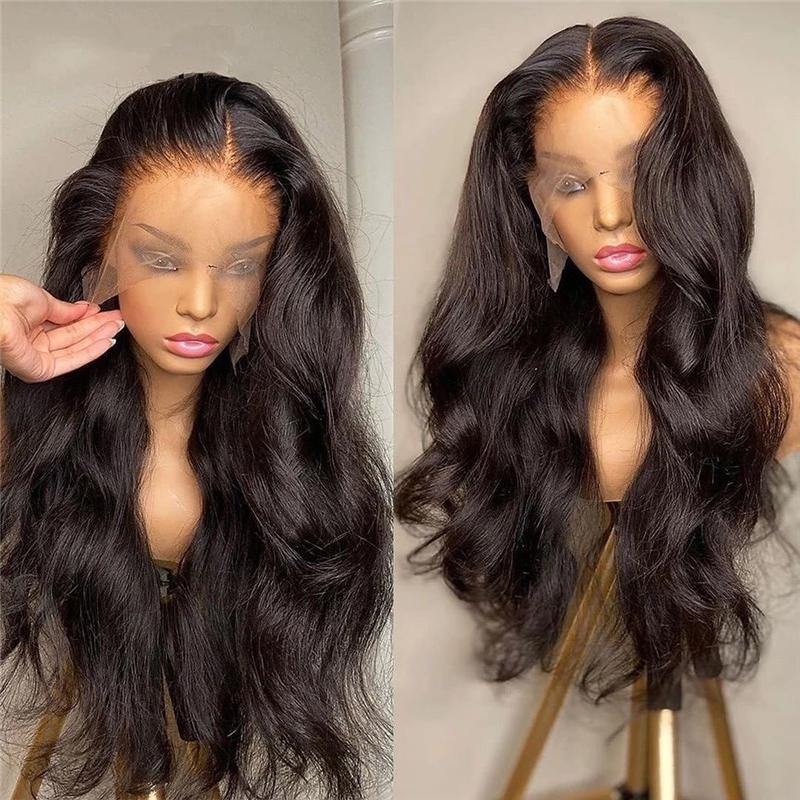 Nulace 13x4 glueless lace front wig body wave natural black gallery