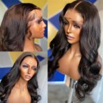 Nulace 13x4 glueless lace front wig body wave natural black