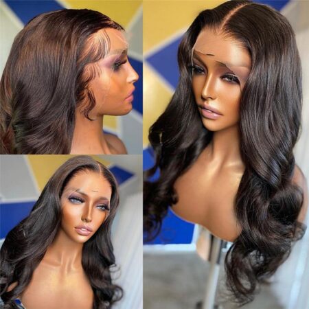 Nulace 13x4 glueless lace front wig body wave natural black