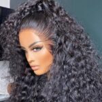 Nulace 13x4 glueless lace front wig water wave natural black