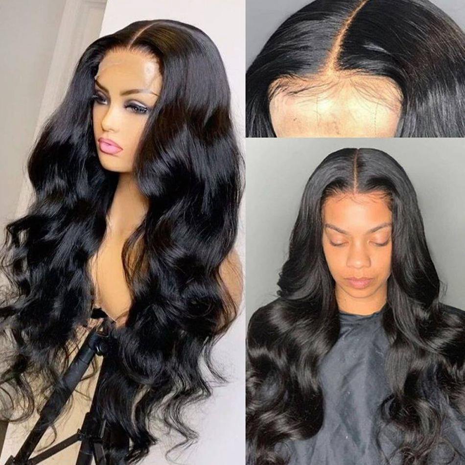 Nulace 4x4 glueless closure wig body wave natural black gallery