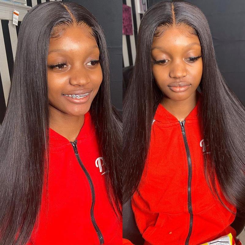 Nulace 4x4 glueless closure wig straight natural black gallery