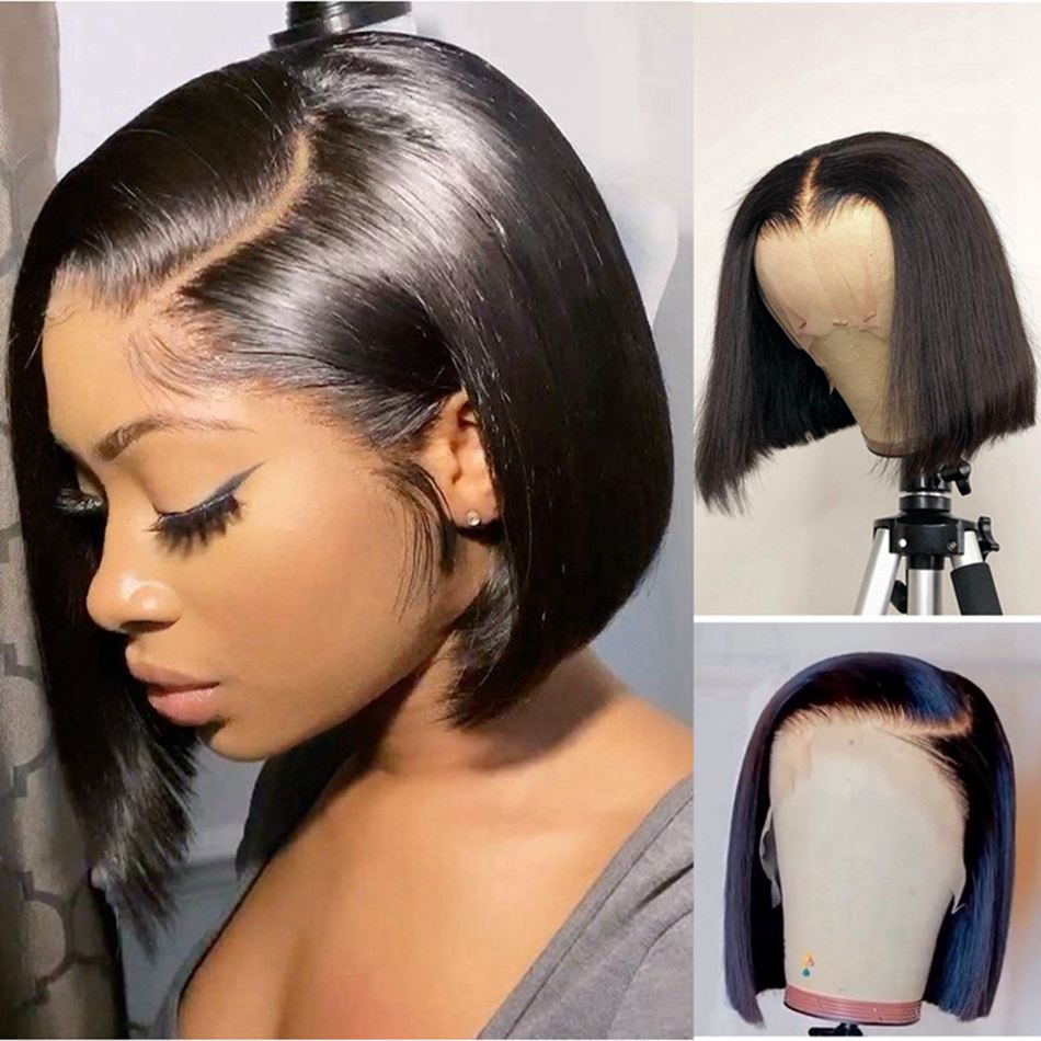 Nulace 4x4 glueless closure wig straight natural black gallery
