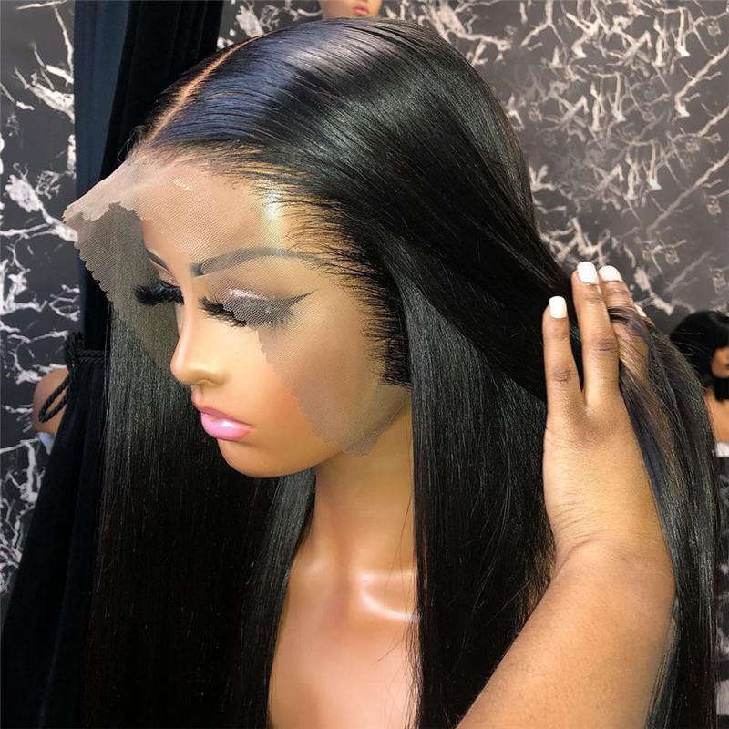 Nulace 4x4 glueless closure wig straight natural black