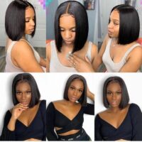 Nulace glueless bob wig straight natural black gallery